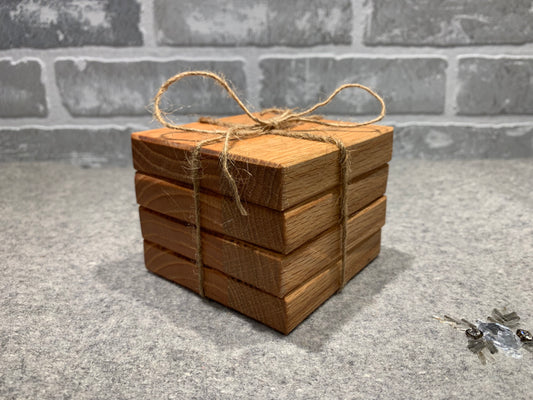 Set of 4 Oak Coasters